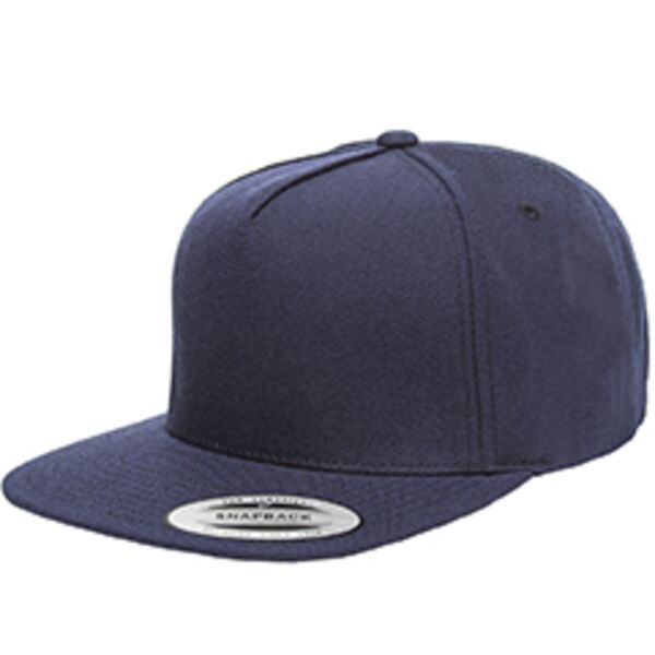 Adult 5-Panel Structured Flat Visor Classic Snapback Cap Thumbnail